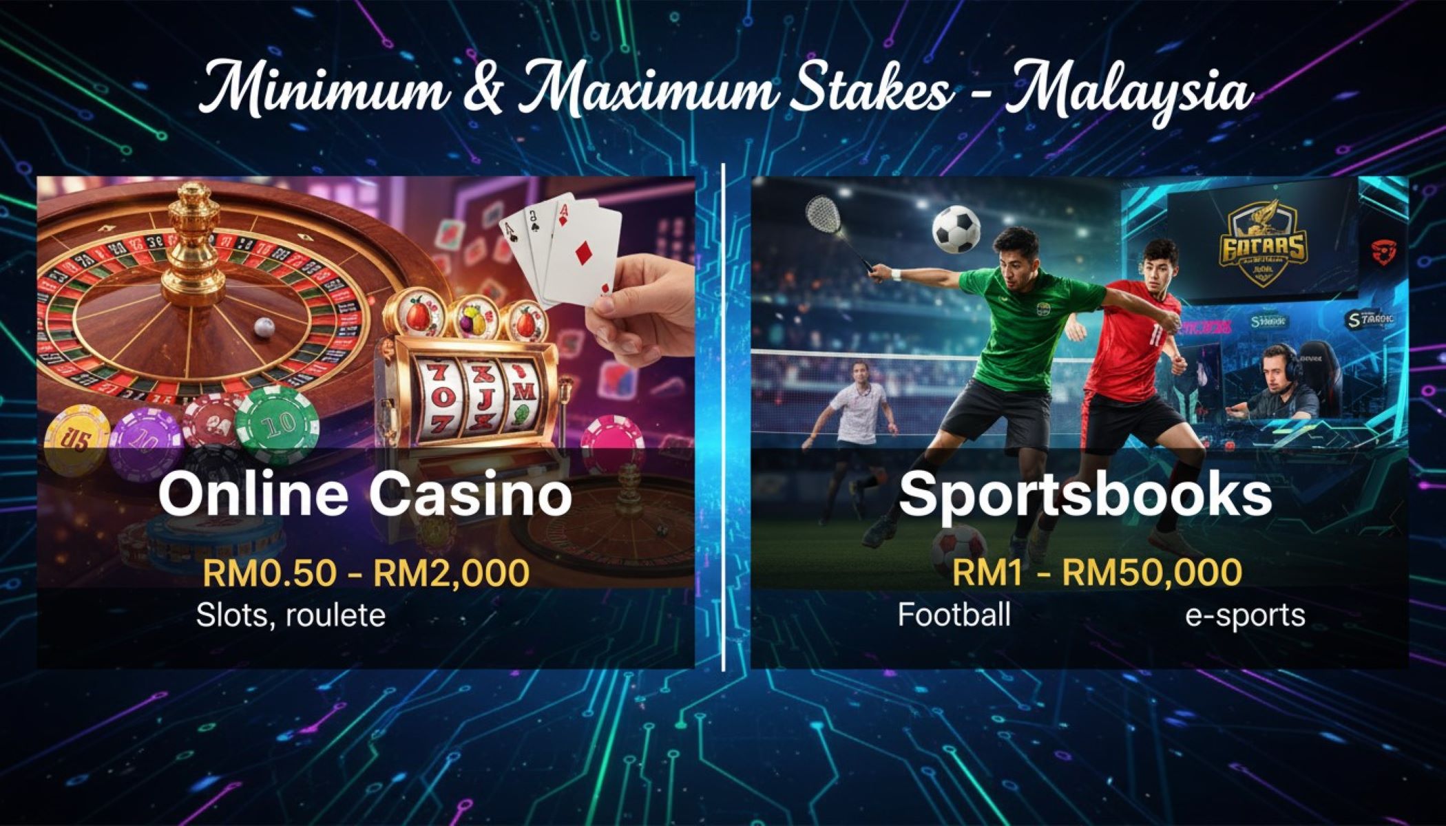 Minimum and maximum stakes at bookmakers
