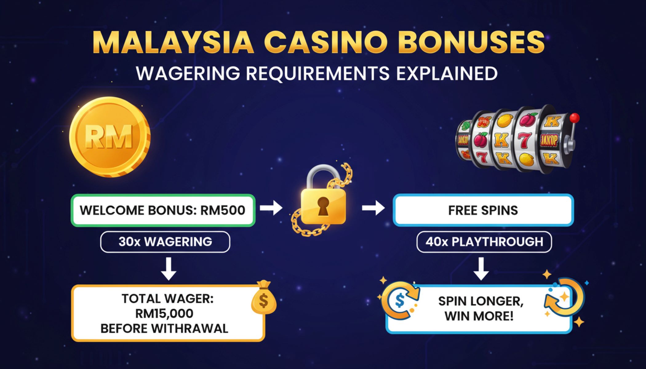 Wagering requirements for casino bonuses